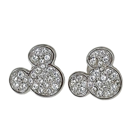 SWAROVSKI Disney Crystal Rhodium Plated Limited Edition Mickey Mouse Earrings - Picture 2 of 5